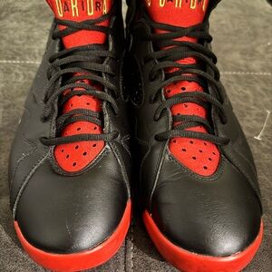 Jordan Black and Red High-Top Sneakers